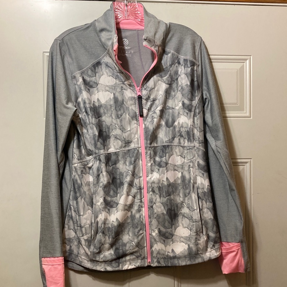 MPG Grey & Pink Zip Front Jacket L